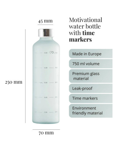 Lasipullo 750ml Water O'Clock