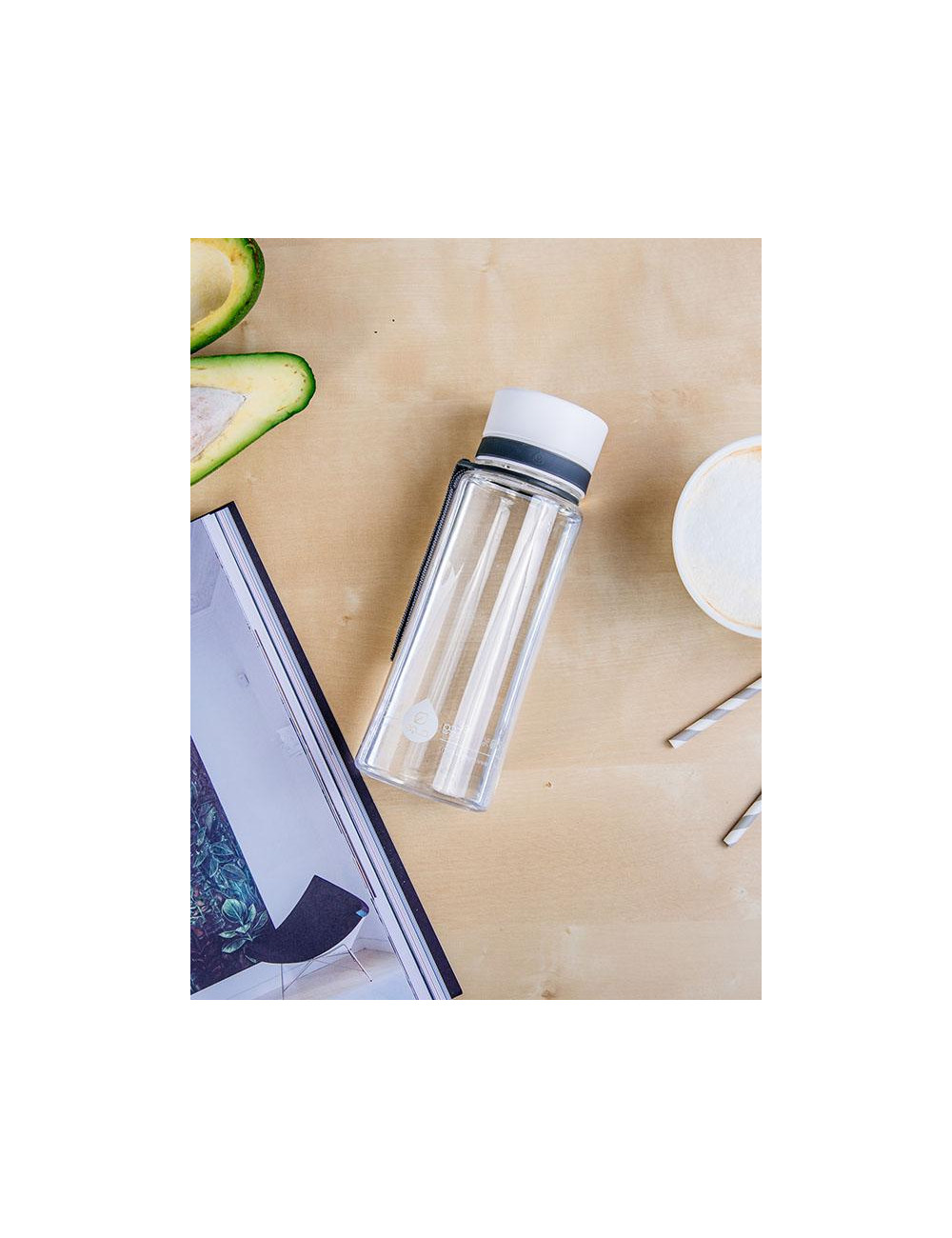 BPA-VAPAA JUOMAPULLO, 600 ML PLAIN WHITE